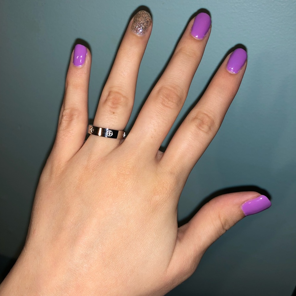 New Silver Screw Ring